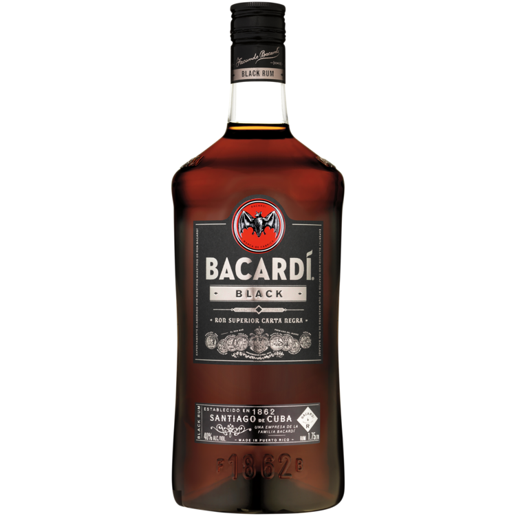 Bacardi Black Rum 80 - 1.75L - Front