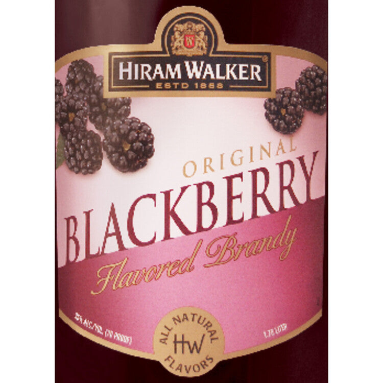 Hiram Walker Blackberry Flavored Brandy 70 - 1.75L - Front Label