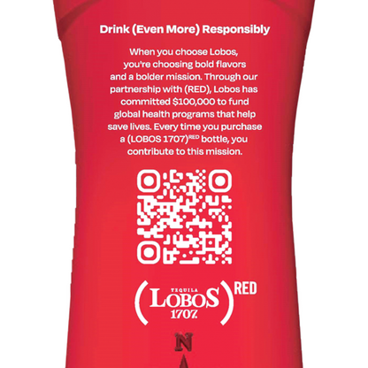 Lobos 1707 Tequila Reposado Red 80 - 750ML - Back Label