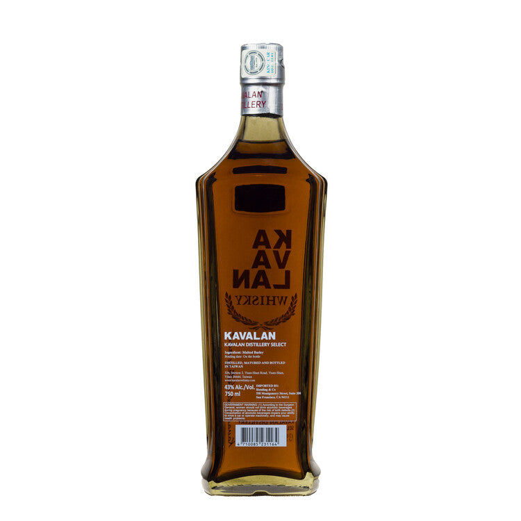 Kavalan Single Malt Whisky No.1 Distillery Select 86 - 750ML - Back