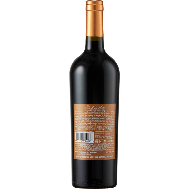 Clos De Los Siete Red Wine Valle De Uco 2021 - 750ML - Back