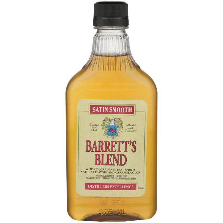Barrett's Blended American Whiskey 80 - 375ML - Front