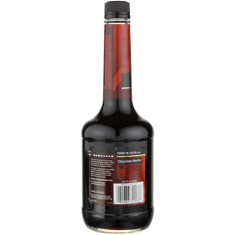 Dekuyper Creme De Cacao Dark 48 - 750ML - Back