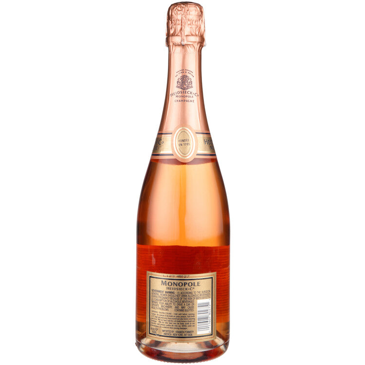 Heidsieck & Co. Monopole Champagne Brut Rose Rose Top - 750ML - Back
