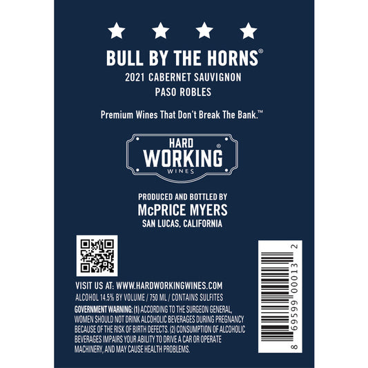 Mcprice Myers Cabernet Sauvignon Bull By The Horns Paso Robles 2022 - 750ML - Back Label