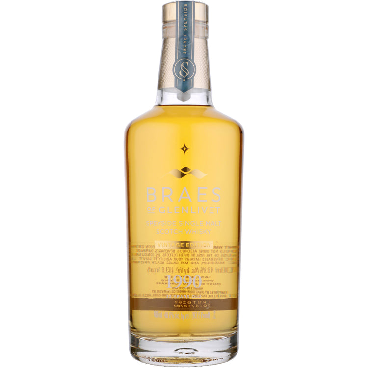Braes Of Glenlivet Single Malt Scotch Secret Speyside 1990 32 Yr 93.6 - 700ML - Front