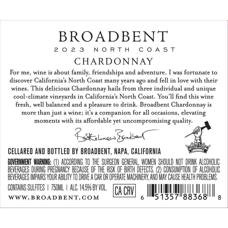 Broadbent Chardonnay North Coast 2023 - 750ML