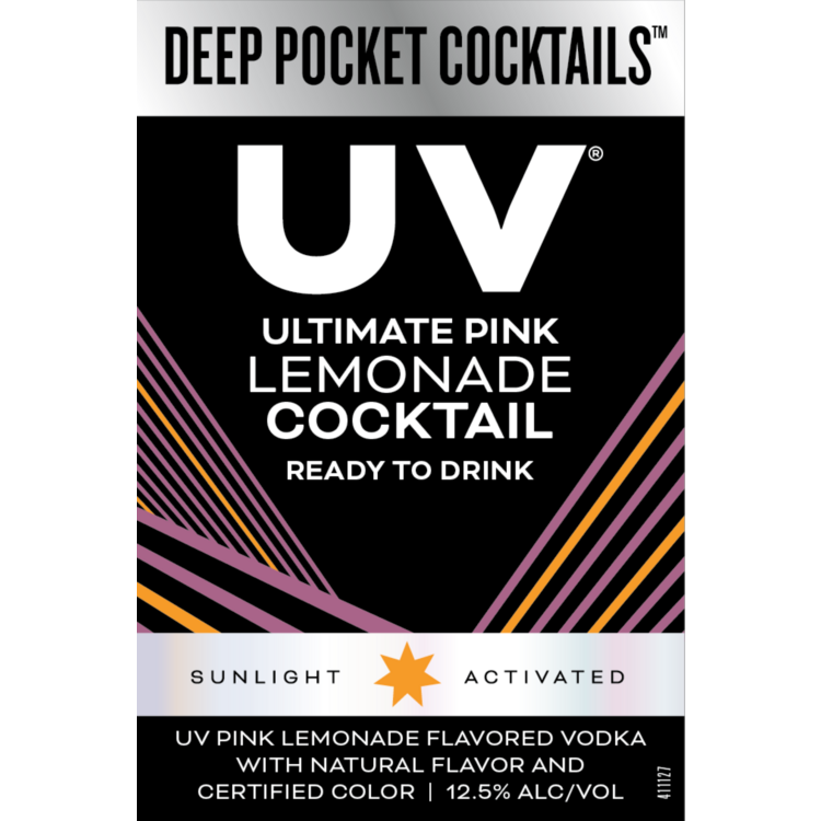 Uv Pink Lemonade Flavored Vodka 60 - 200ML - Back Label