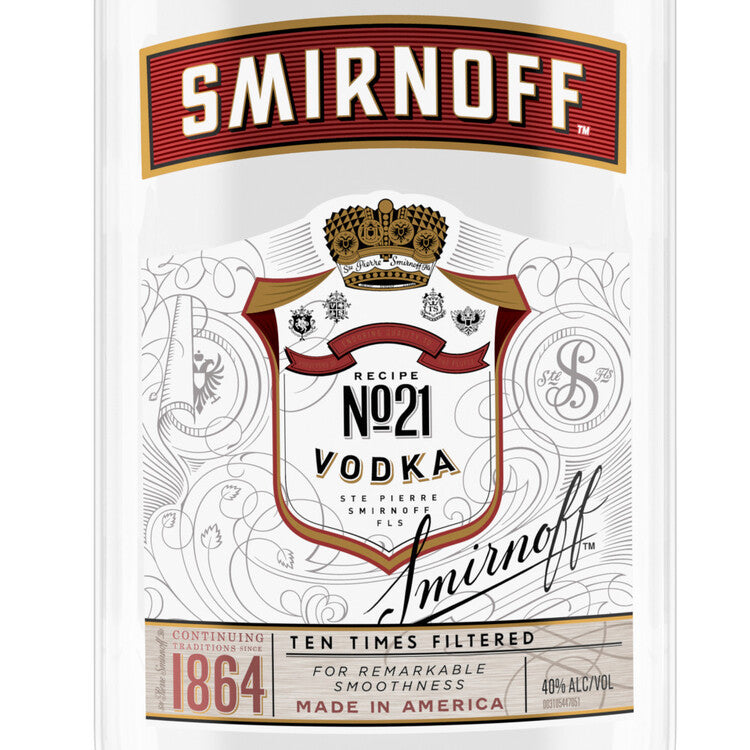 Smirnoff Vodka 80 - 375ML - Front Label