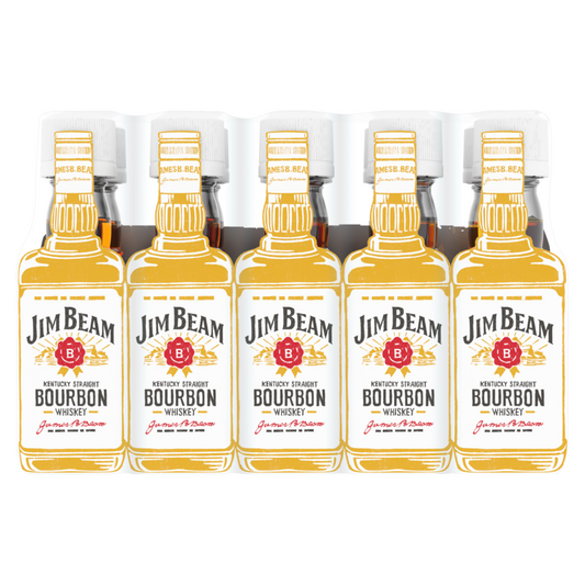 Jim Beam Straight Bourbon White Label 4 Yr 80 Wrap - 50ML - Front