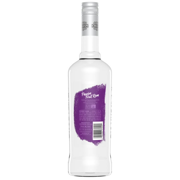 Cruzan Passion Fruit Flavored Rum 42 - 750ML - Back