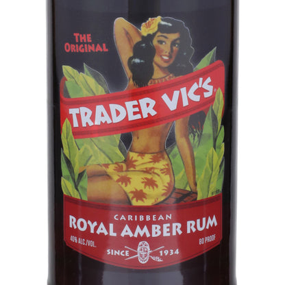 Trader Vic's Dark Rum Royal Amber 80 - 1.0L - Front Label