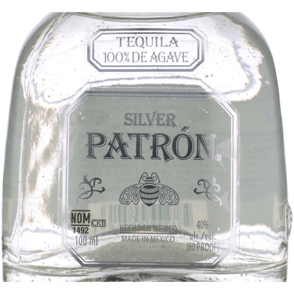 Patron Tequila Silver 80 - 100ML - Front Label
