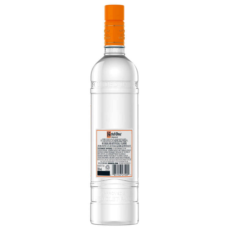 Ketel One Orange Flavored Vodka Oranje 80 - 750ML - Back
