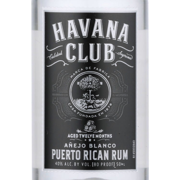 Havana Club Light Rum Anejo Blanco 80 - 50ML - Front Label