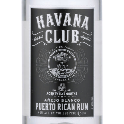 Havana Club Light Rum Anejo Blanco 80 - 50ML - Front Label