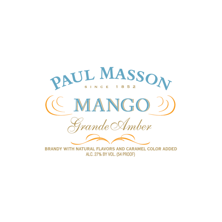Paul Masson Mango Flavored Brandy Grande Amber 54 - 750ML - Front Label