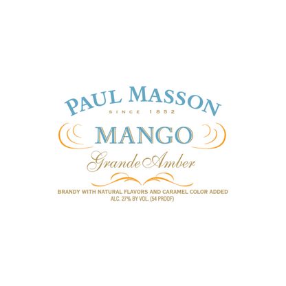 Paul Masson Mango Flavored Brandy Grande Amber 54 - 750ML - Front Label