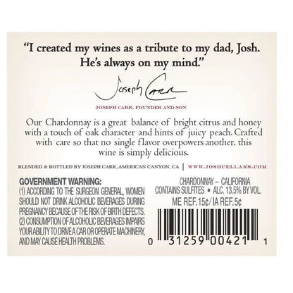 Josh Cellars Chardonnay California - 375ML
