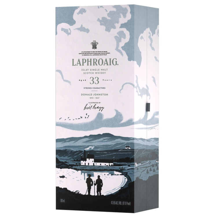 Laphroaig Single Malt Scotch Strong Characters Donald Johnston 33 Yr 8 - 700ML - Front Label