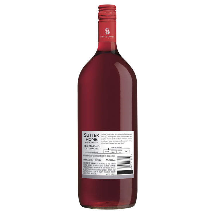 Sutter Home Red Moscato California - 1.5L - Back