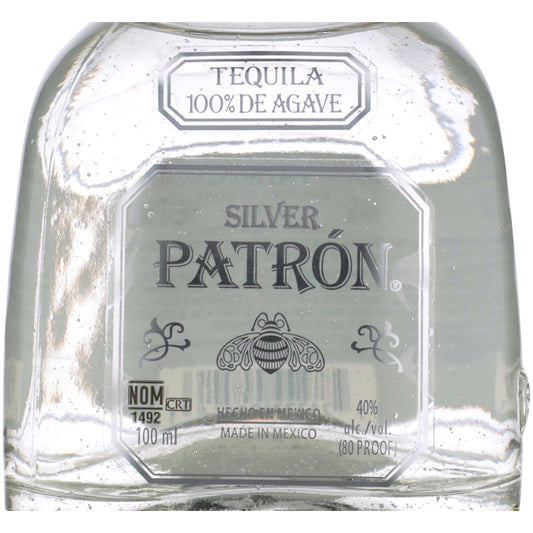 Patron Tequila Silver 80 - 100ML - Front Label