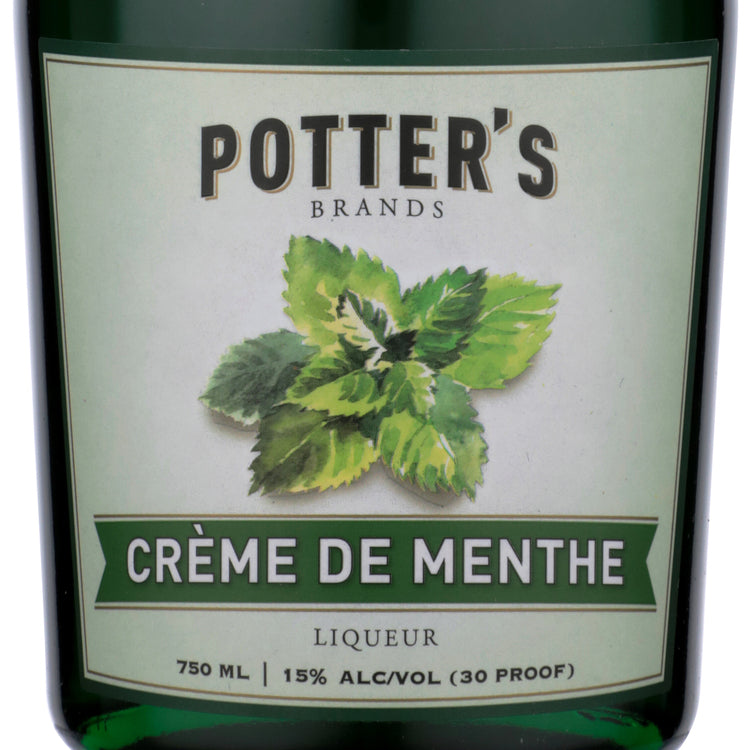Potter's Creme De Menthe Green 30 - 750ML - Front Label