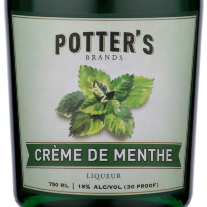 Potter's Creme De Menthe Green 30 - 750ML - Front Label