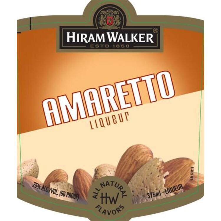 Hiram Walker Amaretto 50 - 1.0L - Front Label
