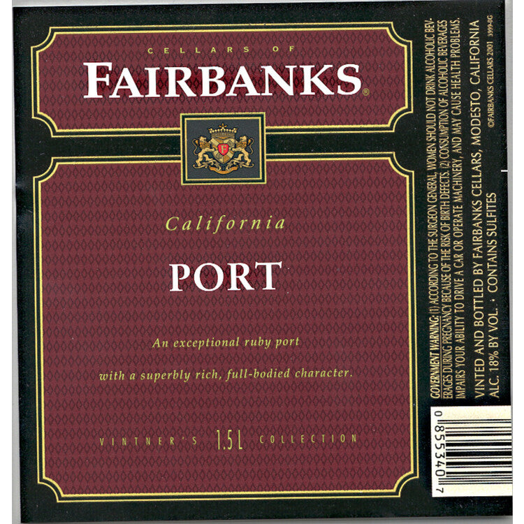 Fairbanks Port California - 1.5L - Back