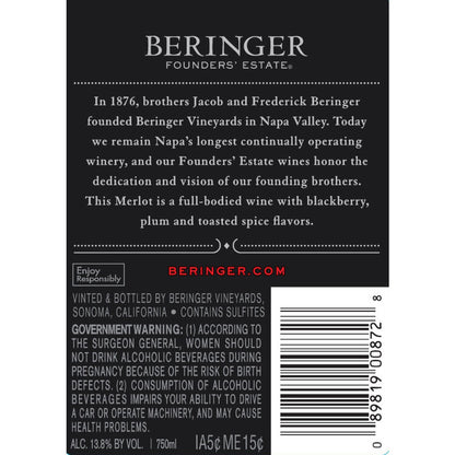 Beringer Founders' Estate Merlot California - 750ML