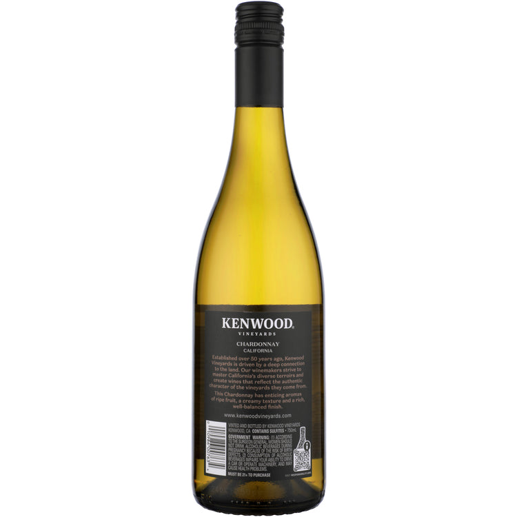 Kenwood Chardonnay California - 750ML - Back