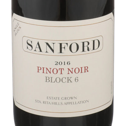 Sanford Pinot Noir Single Block 6 Sanford & Benedict Vineyard Santa Ri - 750ML - Front Label