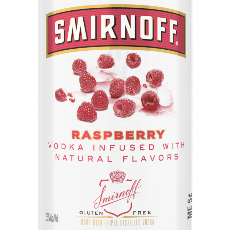 Smirnoff Vodka Raspberry Flavored 60 - 50ML - Front Label