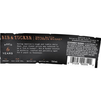 Bib & Tucker Bourbon Small Batch 6 Yr 92 - 750ML