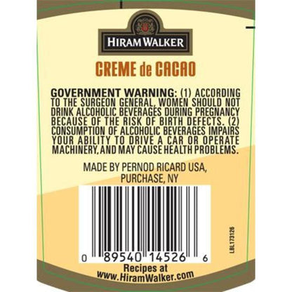 Hiram Walker Creme De Cacao White 30 - 750ML