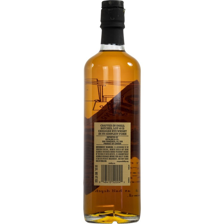 Lot 40 Canadian Rye Whisky Copper Pot Distilled 86 - 750ML