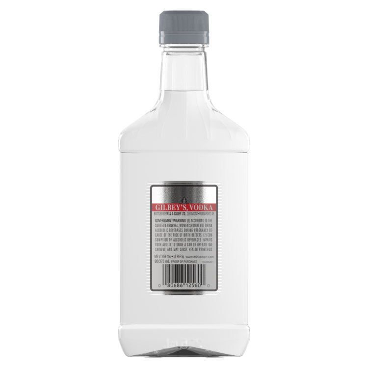 Gilbey's Vodka 80 - 375ML - Back