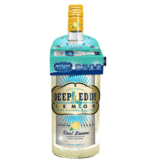 Deep Eddy Lemon Flavord Vodka 70 W/ 1-50ml Deep Eddy Vodka 80 - 1.75L - Front