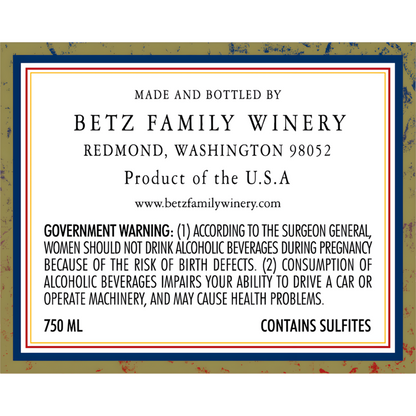 Betz Family Winery Red Wine Clos De Betz Columbia Valley 2021 - 750ML - Back Label