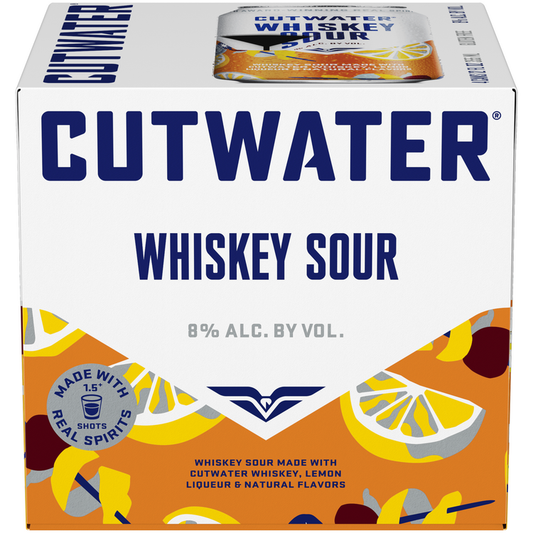 Cutwater Whiskey Sour Cocktail 16 - 12 Z - Front