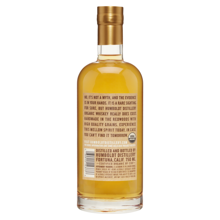Humboldt Distillery Blended Whiskey Distilled From Organic Malt 80 - 750ML - Back