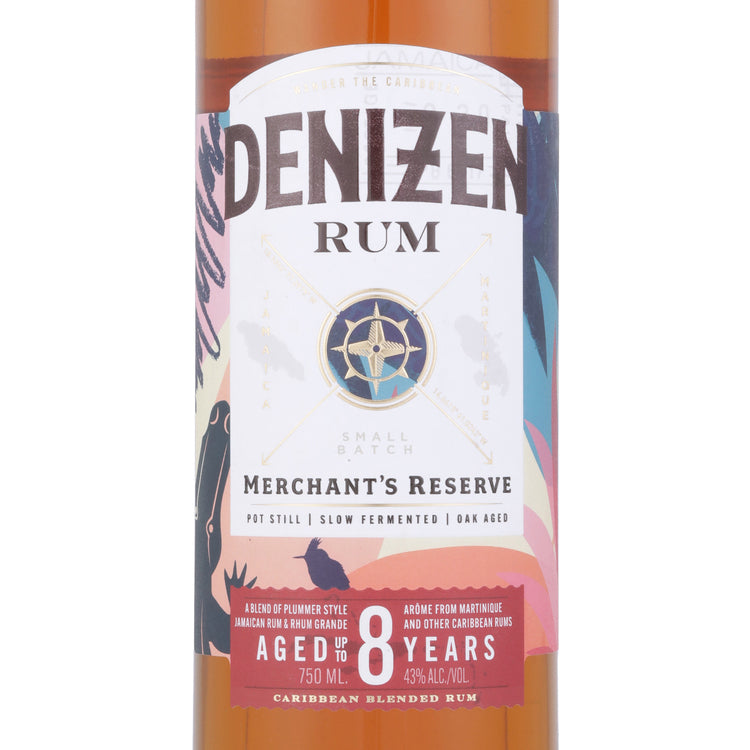 Denizen Aged Rum Small Batch Merchant's Reserve 8 Yr 86 - 750ML - Front Label