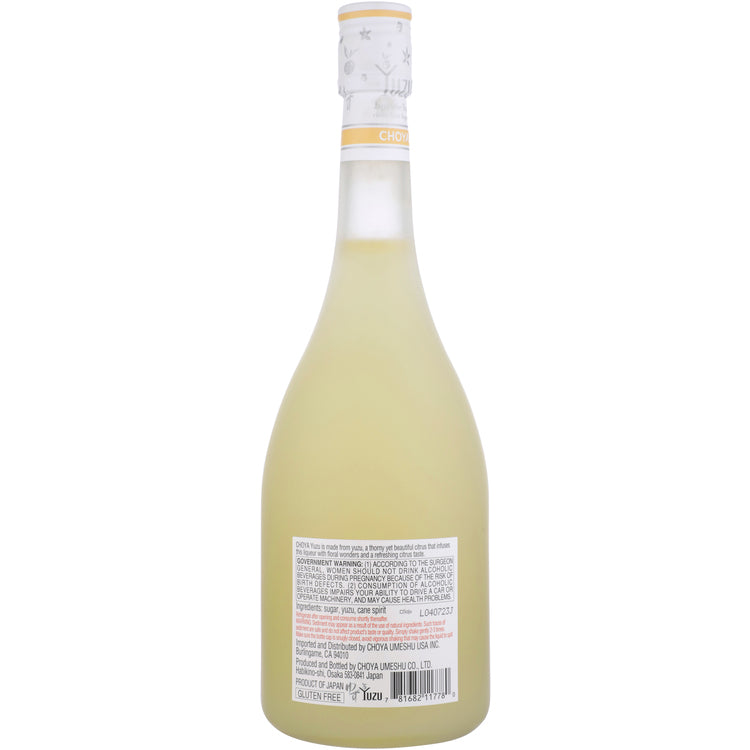 Choya Citrus Liqueur 29.4 - 750ML - Back