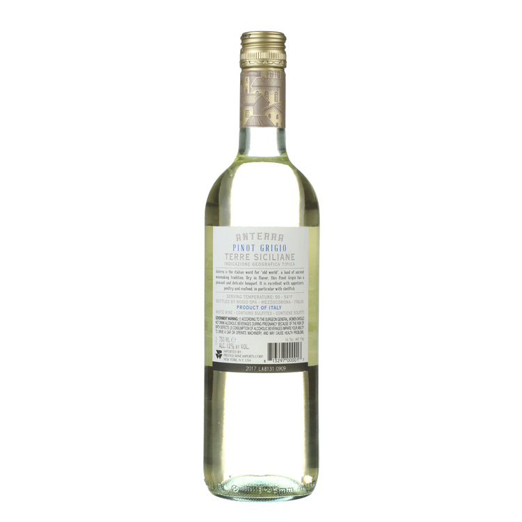 Anterra Pinot Grigio Terre Siciliane - 750ML - Back