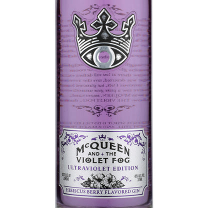 Mcqueen And The Violet Fog Ultra Violet Hibiscus Berry Flavored Gin 80 - 375ML - Front Label