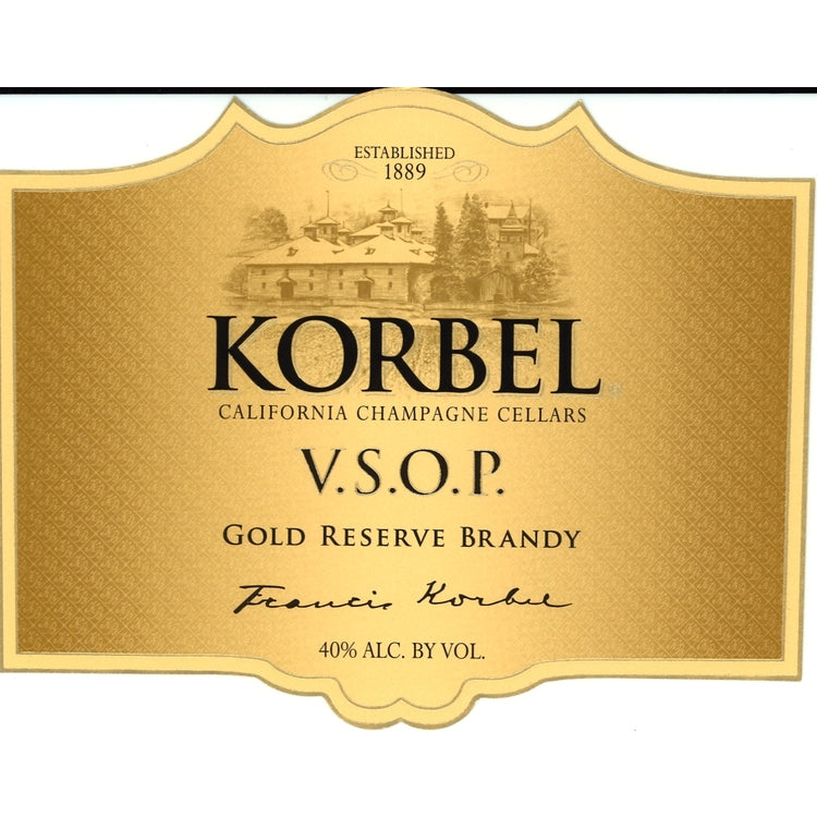 Korbel Brandy Vsop Gold Reserve 80 - 750ML - Front Label