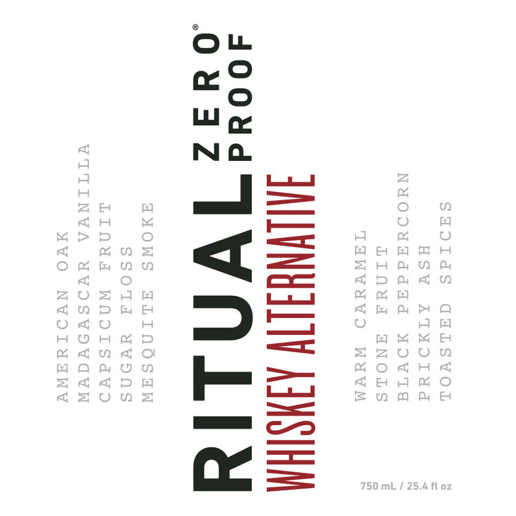 Ritual Zero Proof Whiskey Alternative Non-Alcoholic Spirit - 750ML - Front Label