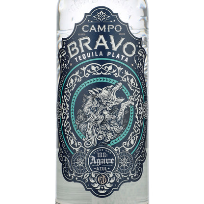 Campo Bravo Tequila Plata 80 - 750ML - Front Label