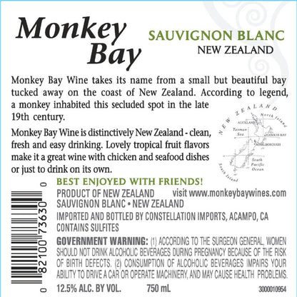 Monkey Bay Sauvignon Blanc New Zealand - 750ML
